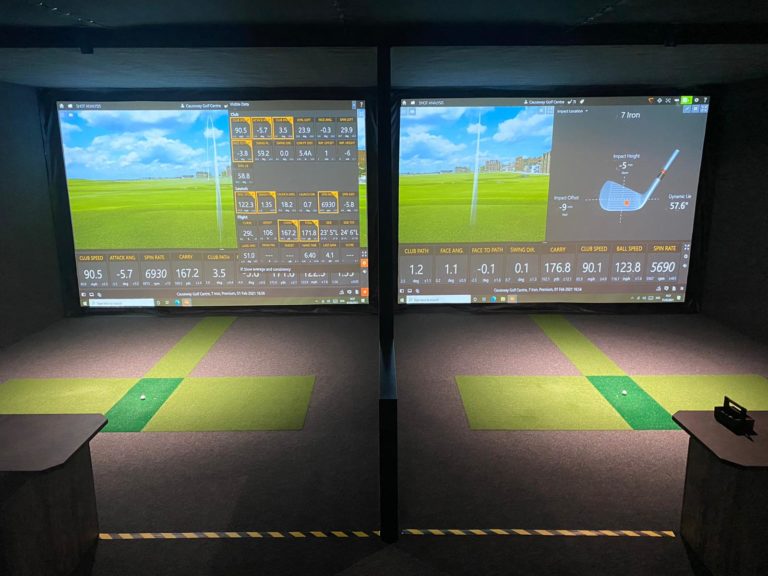 Golf simulator, trackman key club data